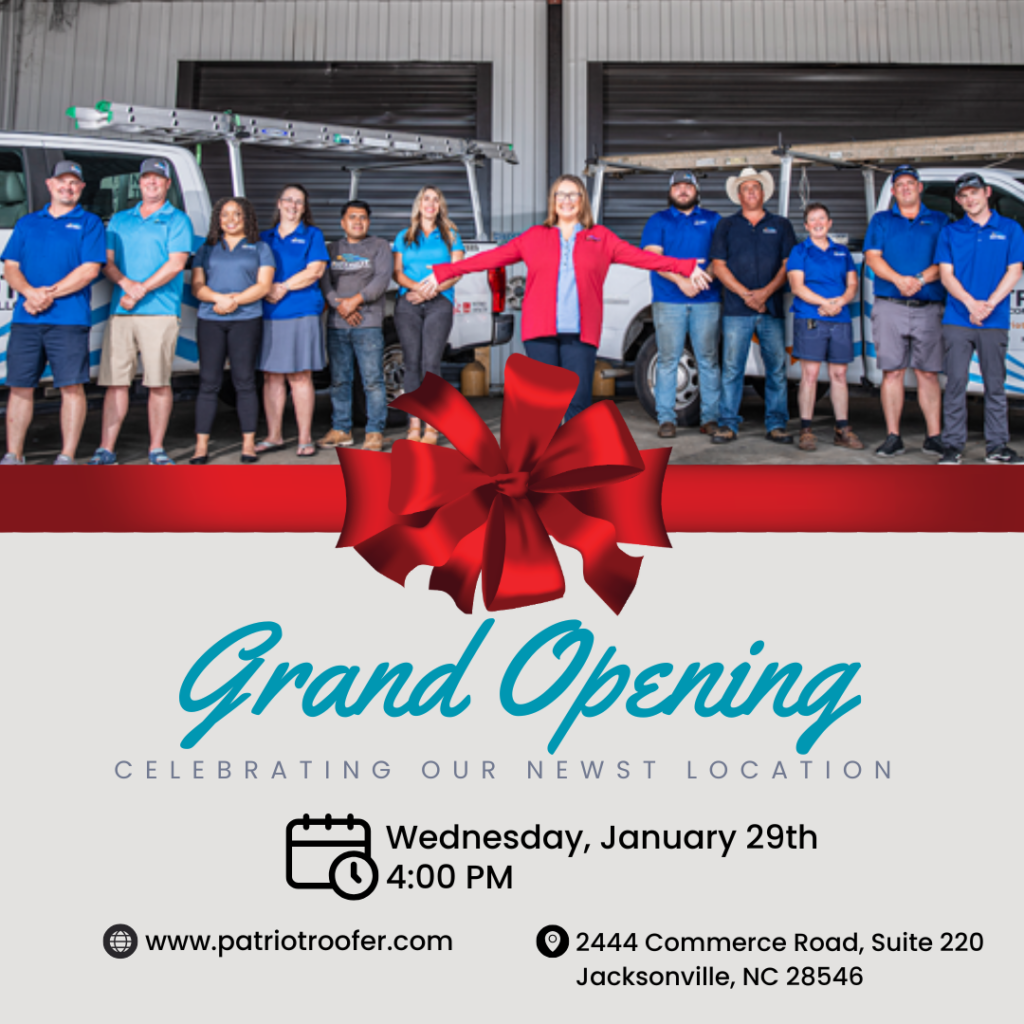 patriot roofing grand opeing of new location