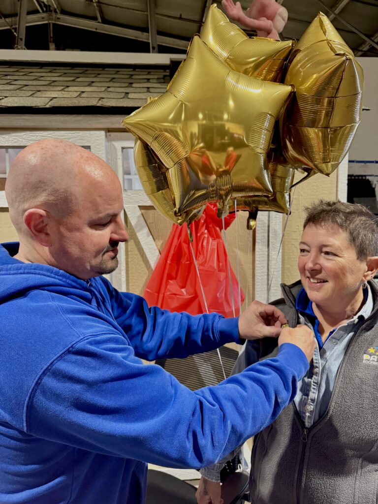 bill bolton performs pinning ceremony with anna larue